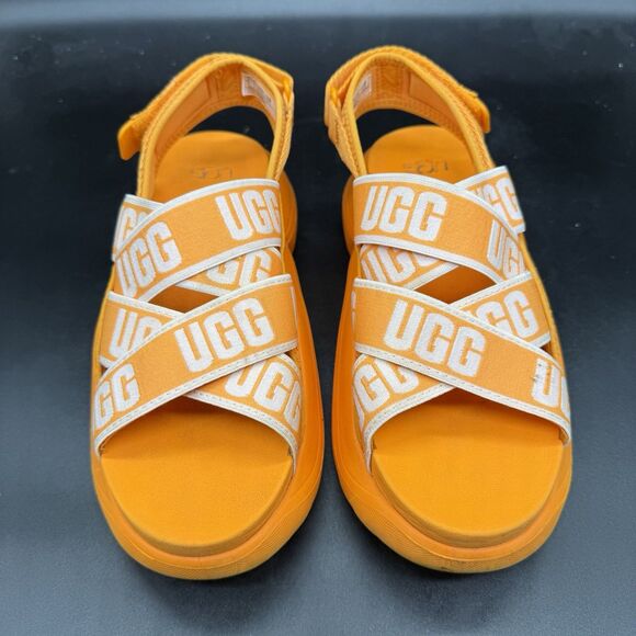 UGG Women's LA Cloud Sandal Orange Womens Size 6 1110090 Platform - Picture 3 of 6
